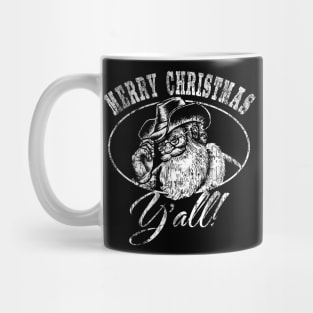 Merry Christmas Y'all Country Cowboy Santa Claus Mug